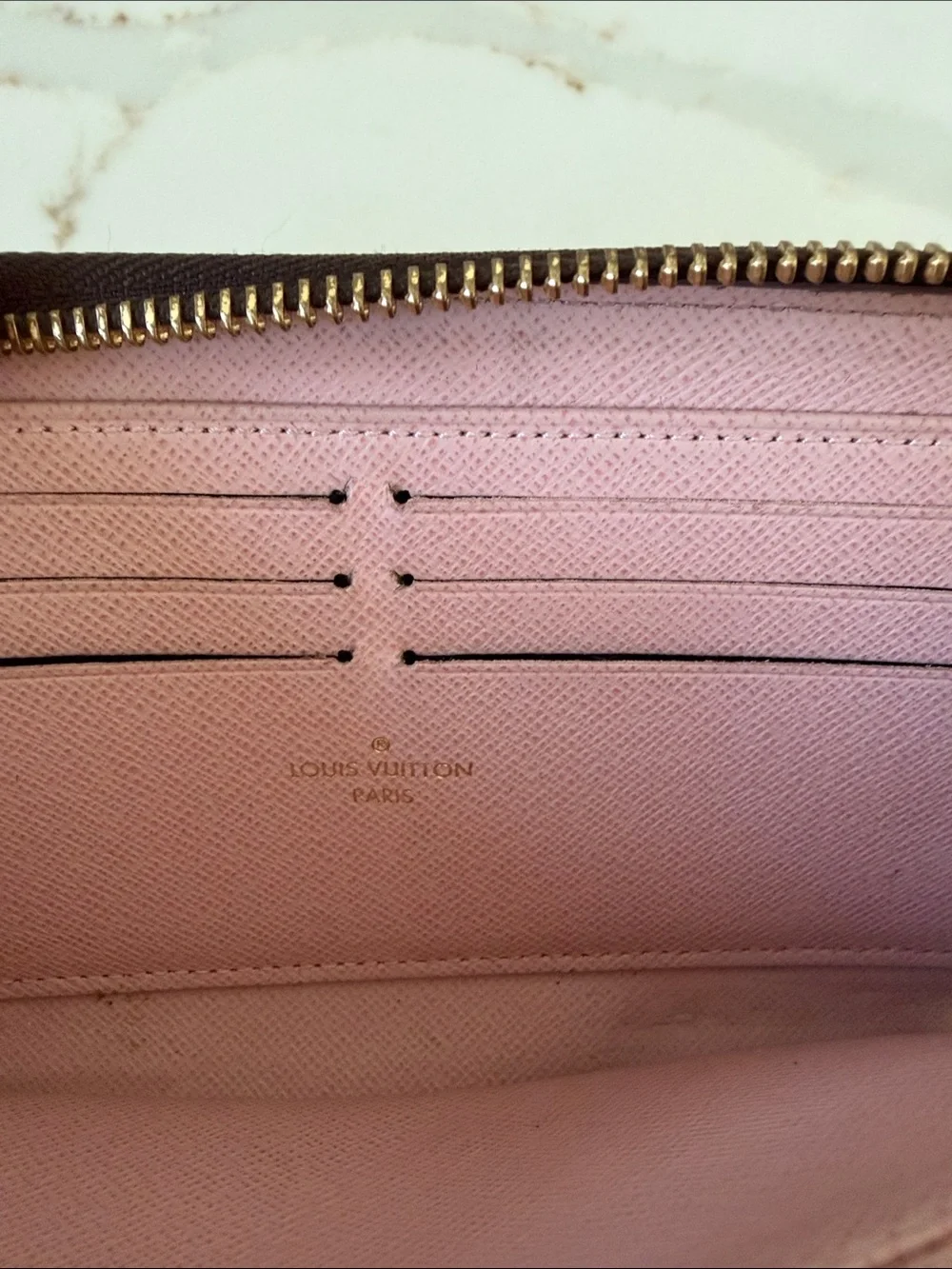 Louis Vuitton Monogram Zip-Around Card Holder in Brown and Tan